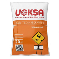 Реагент противогололедный Uoksa соль техническая до -10 С мешок 20 кг