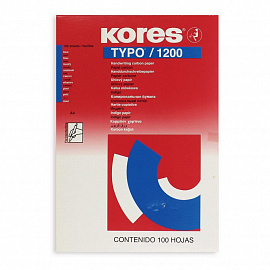 Бумага копировальная синяя Kores 1200 (А4, 100 листов)