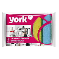 Губки для мытья посуды York Макси полиуретановые 100x70x29 мм 5 штук в упаковке