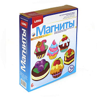 Набор для изготовления магнитов Lori из гипса Пирожные
