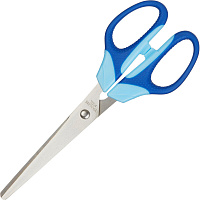 Ножницы 180 мм Attache Ergo&Soft с пластиковыми прорезиненными симметричными ручками синего цвета