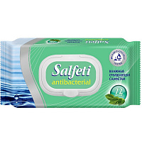 Влажные салфетки антибактериальные Salfeti 72 штуки в упаковке