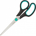 Ножницы 169 мм Attache с пластиковыми прорезиненными анатомическими ручками черного/зеленого цвета Фото 1
