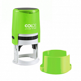 Оснастка для печати круглая Colop Printer R40 Neon 40 мм с крышкой зеленая