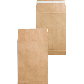 Пакет Bong Gusset С4 (229x324 мм) из крафт-бумаги 130 г/кв.м стрип (200 штук в упаковке)
