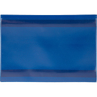 Карман для маркировки самоклеющийся горизонтальный синий 105 x 148 мм (10 штук в упаковке)