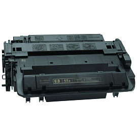 Картридж лазерный HP 55X CE255X черный оригинальный повышенной емкости