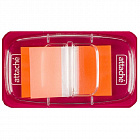 Клейкие закладки Attache пластиковые оранжевые по 25 листов 25x45 мм Фото 1