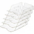 Лоток горизонтальный для бумаг Attache Selection пластиковый прозрачный 5 отделений Фото 0