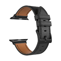 Ремешок Lyambda Nembus для Apple Watch 38/40/41 мм черный кожаный (LWA-41-40-BK)