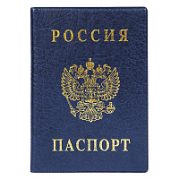 Обложка для паспорта ДПС из ПВХ синего цвета (2203.В-101)