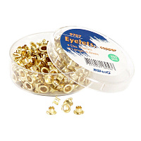 Люверсы для дыроколов KW-Trio золотистые диаметр 4.8 мм (250 штук в упаковке)