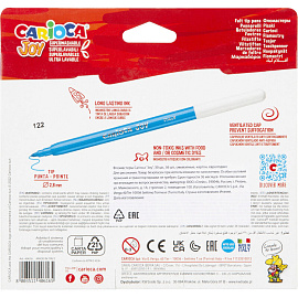 Фломастеры Carioca Joy 36 цветов с вентилируемыми колпачками смываемые фото Фломастеры Carioca Joy 36 цветов с вентилируемыми колпачками смываемые