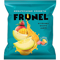 Конфеты жевательные FRUNEL со вкусом клубники, манго и дыни, 500 г, пакет, РВК330