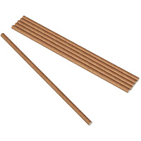 Трубочки для коктейля Тростник бумажные прямые длина 205 мм диаметр 6 мм (50 штук)