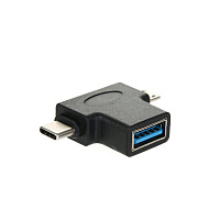 Переходник VCOM USB Type-C - Micro USB B - USB-A (CA434)
