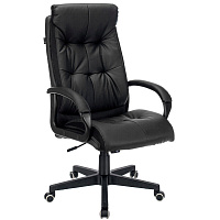 Кресло для руководителя Бюрократ CH-824 черное (экокожа, пластик)