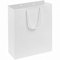 Пакет подарочный бумажный Wide (28x23x9.2 см, белый)