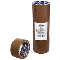 Клейкая лента упаковочная 48 мм х 60 м 60 мкм коричневая (6 штук в упаковке)