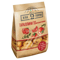 Мини-сушки (тараллини) NINA FARINA с томатом и ароматными травами, пакет, 180 г, ВТ003