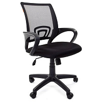 Кресло офисное Chairman 696 черное (сетка/ткань, пластик)