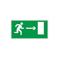 Знак безопасности Направление к эвакуационному выходу направо Е03 (300х150х2 мм, пластик, фотолюминесцентный)