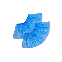 Бахилы одноразовые полиэтиленовые гладкие Прочные АРТ 40 3,5 г голубые (50 пар в упаковке)