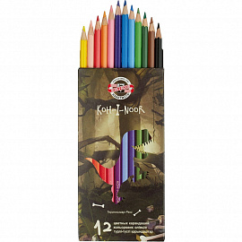 Карандаши цветные Koh-I-Noor Dino 12 цветов шестигранные