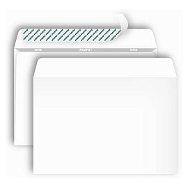 Конверт Postfix Bong C4 90 г/кв.м белый стрип с внутренней запечаткой (250 штук в упаковке)