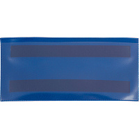 Карман для маркировки магнитный горизонтальный синий 150 x 67 мм (10 штук в упаковке)