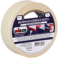 Клейкая лента малярная Unibob легкоудаляемая 30 ммх50 м
