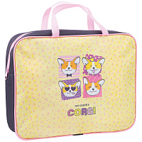 Папка с ручками А4 ArtSpace "Corgi", полиэстер, на молнии, 70мм