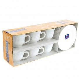 Сервиз чайный Luminarc Трианон (E8845) на 6 персон стекло (в наборе 6 чашек 220 мл, 6 блюдец 14 см)
