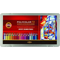 Карандаши цветные Koh-I-Noor Polycolor художественные 72 цвета шестигранные