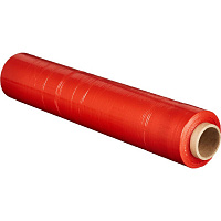 Стрейч-пленка для ручной упаковки красная вторичное сырье вес 2 кг 20 мкм x 217 м x 50 см