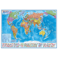 Настенная карта Мира политическая 1:28 000 000 Globen КН046