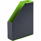 Лоток вертикальный для бумаг 70 мм Bantex Модерн картонный зеленый Фото 1