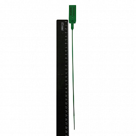 Пломба пластиковая номерная 255 мм зеленая (50 штук в упаковке)