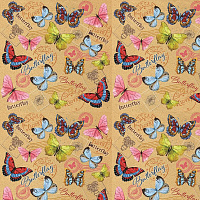 Бумага упаковочная Magic Pack Тропические бабочки разноцветная (70х100 см)