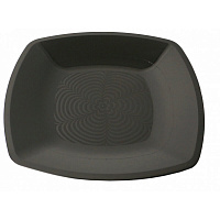 Тарелка одноразовая пластиковая АВМ-Пластик 180x180 мм черная (12 штук в упаковке)