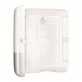 Диспенсер для листовых полотенец Tork Singlefold H3 ZZ/C пластиковый белый (код производителя 553000)