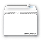 Конверт ForPost С6 80 г/кв.м Куда-Кому белый стрип с внутренней запечаткой (1000 штук в упаковке) Фото 0