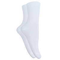 Носки белые без рисунка размер 25 (50 пар в упаковке)