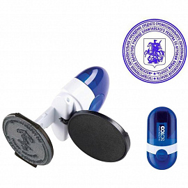 Оснастка для печати круглая Colop Pocket Stamp R40 40 мм с крышкой синяя