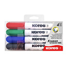 Набор маркеров для белых досок Kores 20843 4 цвета (толщина линии 3 мм) круглый наконечник Фото 4