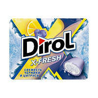 Жевательная резинка Dirol X-Fresh черника и цитрус (12 штук по 16 г)