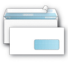 Конверт BusinessPost E65 90 г/кв.м белый стрип с внутренней запечаткой с правым окном (50 штук в упаковке) Фото 0