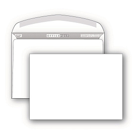 Конверт OfficePost С5 80 г/кв.м белый декстрин с внутренней запечаткой (100 штук в упаковке)