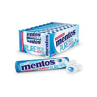Жевательная резинка Mentos Pure Fresh Свежая мята (24 штуки по 15.5 г)