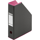 Лоток вертикальный для бумаг 70 мм Bantex Модерн картонный розовый Фото 0